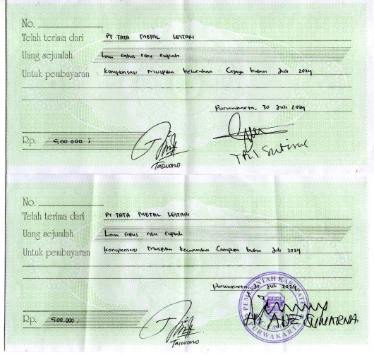 TML - Pemberian bantuan ATK kepada MUSPIKA Campaka  Periode Juli 2024