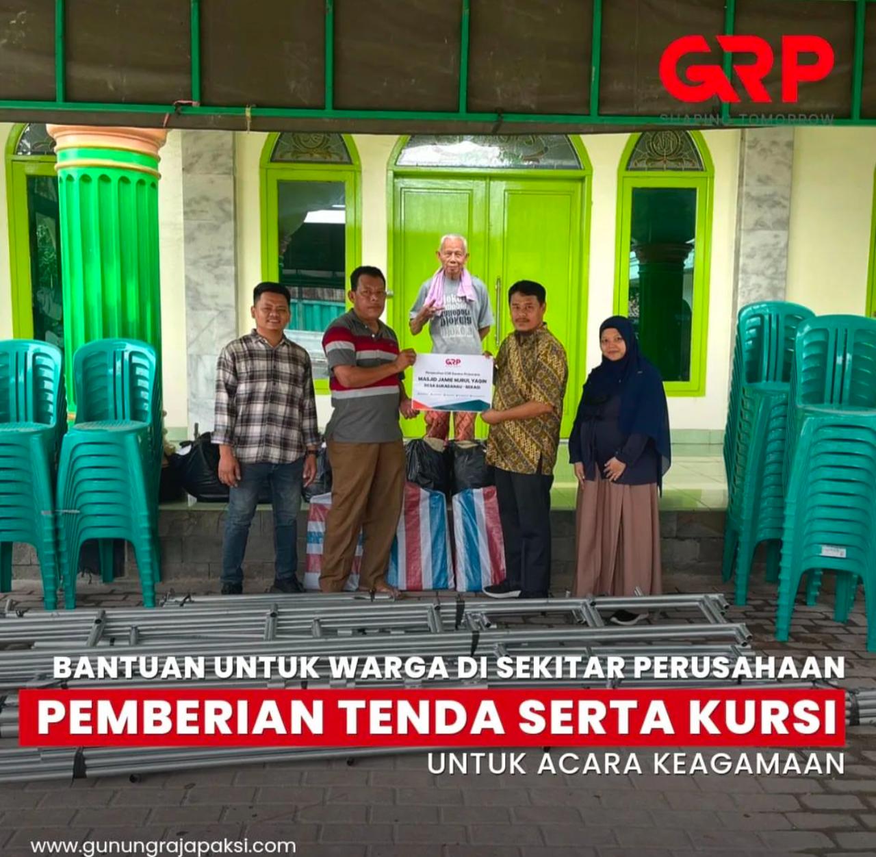 bantuan sarana keagaman mesjid nurul iman desa sukadanau