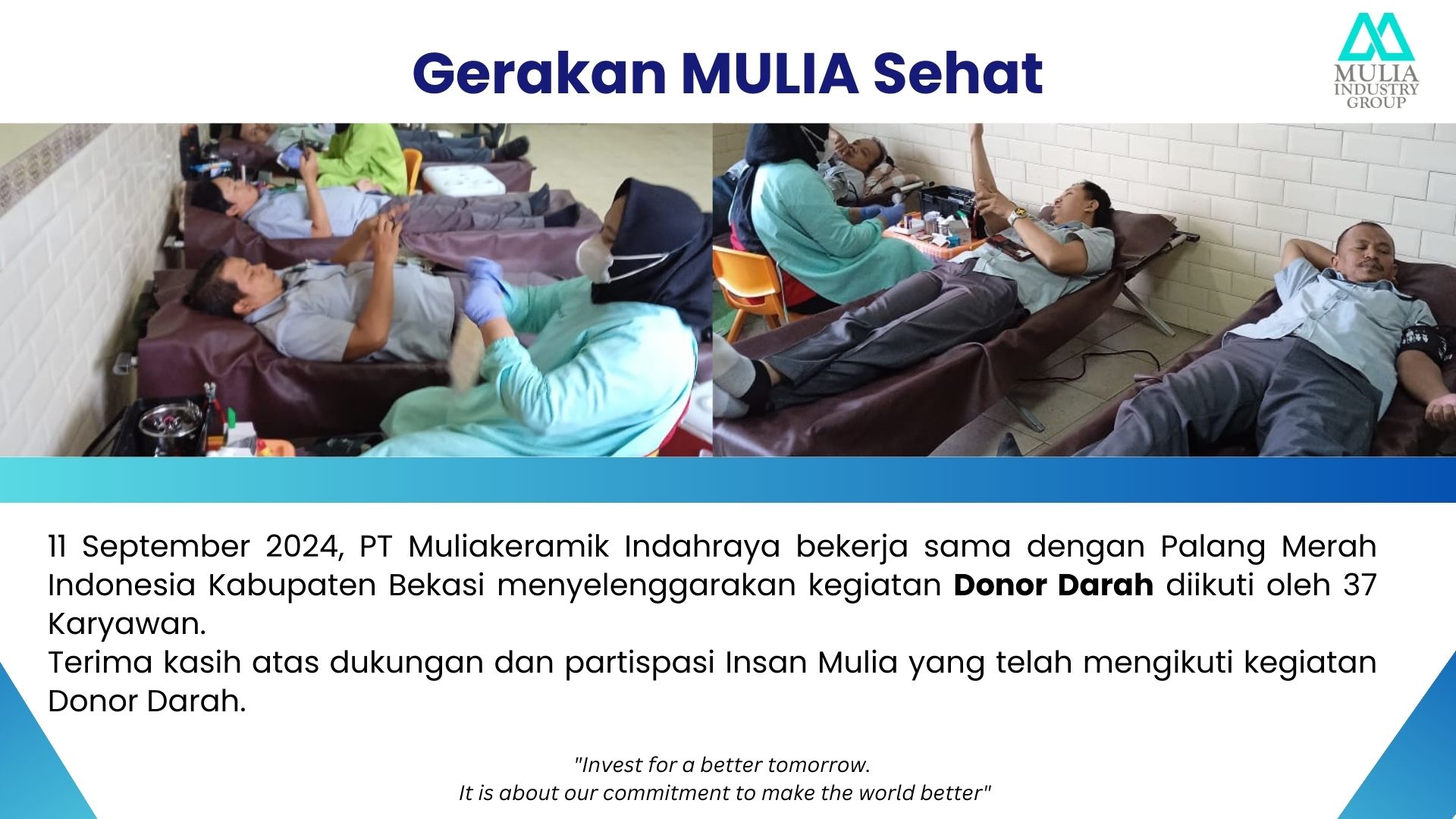 Gerakan MULIA Sehat: Donor Darah