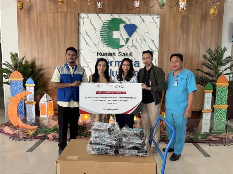 Program bantuan Trolli Ventilator, Portable Ventilator, Face Shield, Obat Avigan Kepada RSUD Kabupaten Bekasi dan Rumah Sakit Permata Keluarga