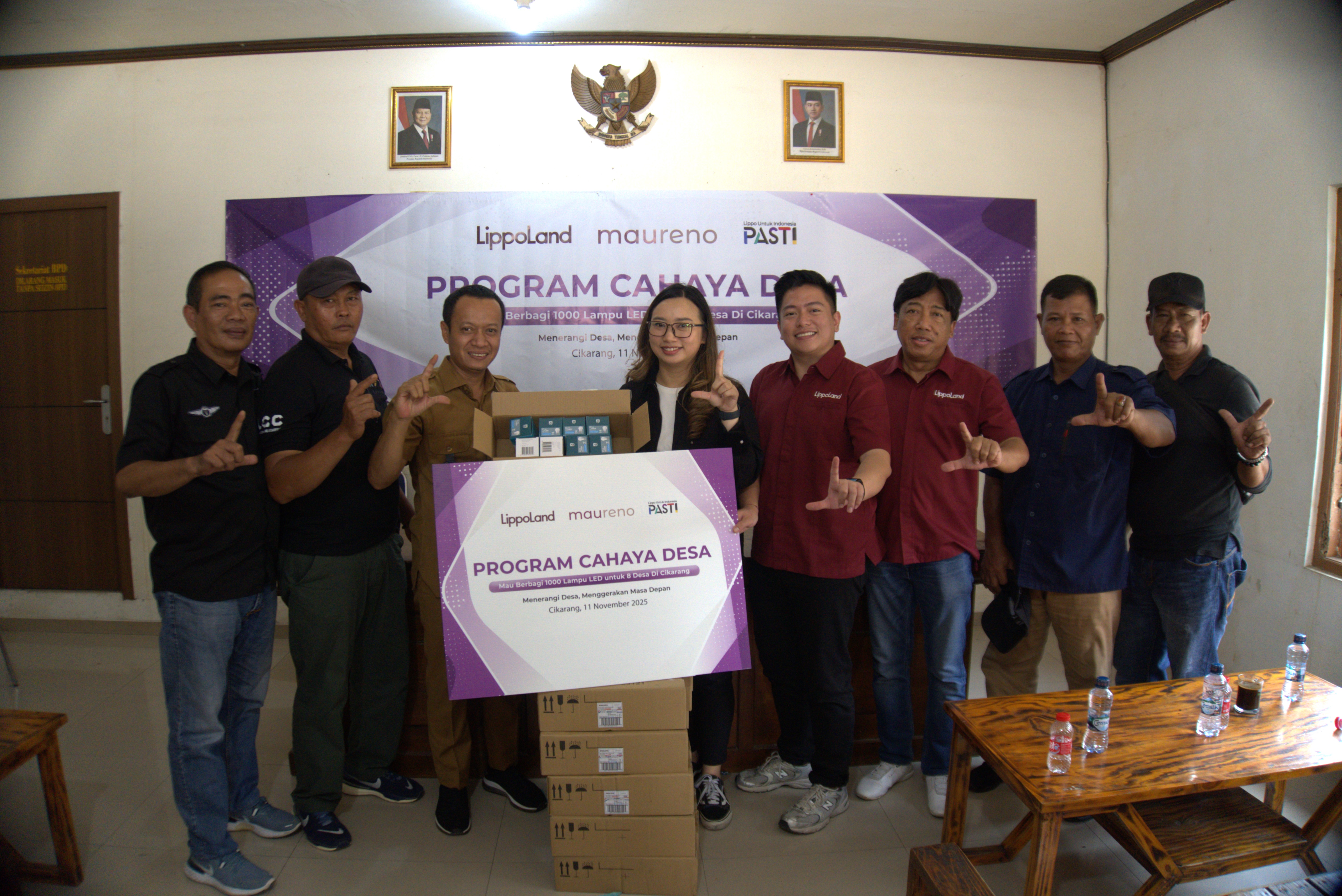 Program Cahaya Desa Penyerahan lampu LED kepada 8 Desa (Cibatu, ⁠Cicau, ⁠Sukasari, ⁠Sukadami, ⁠Serang, ⁠Sukaresmi, ⁠Pasirsari, ⁠Jayamukti)