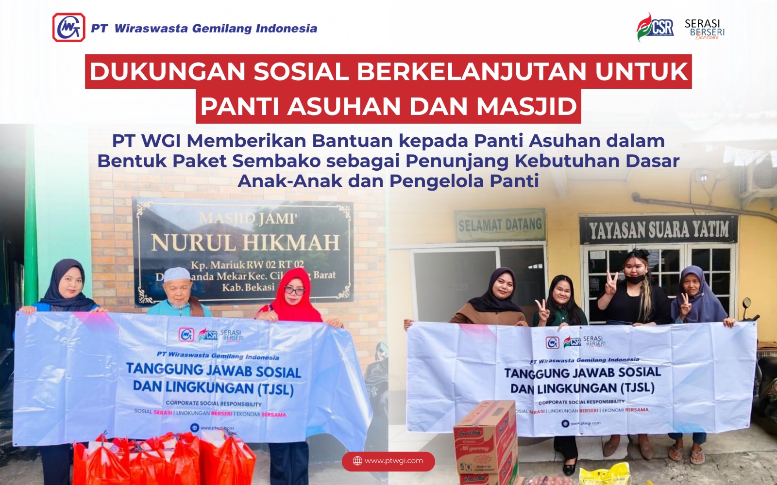 Dukungan Sosial Berkelanjutan Untuk Panti Asuhan dan Masjid