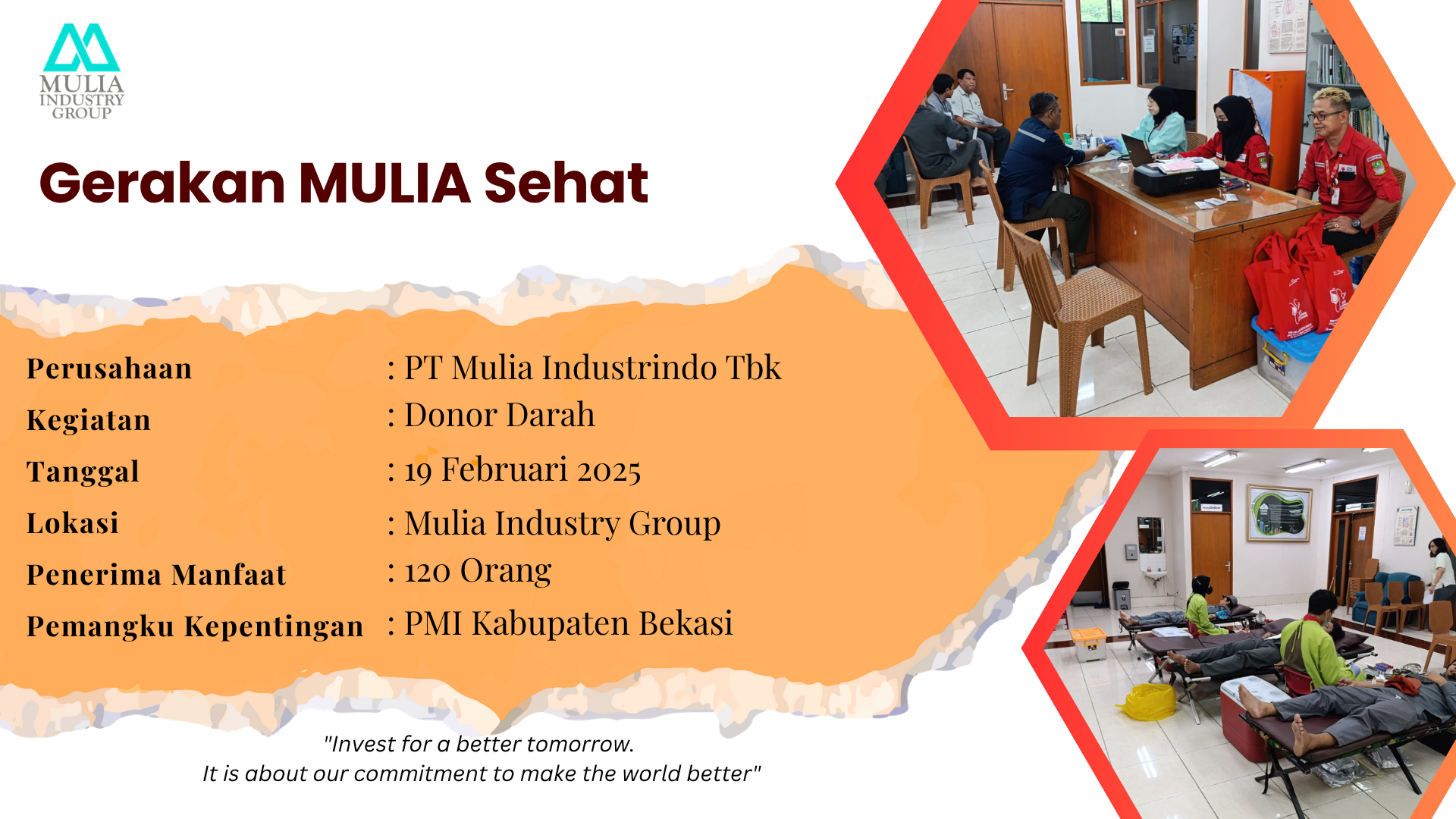 Gerakan Mulia Sehat: Donor Darah Mulia Industrindo