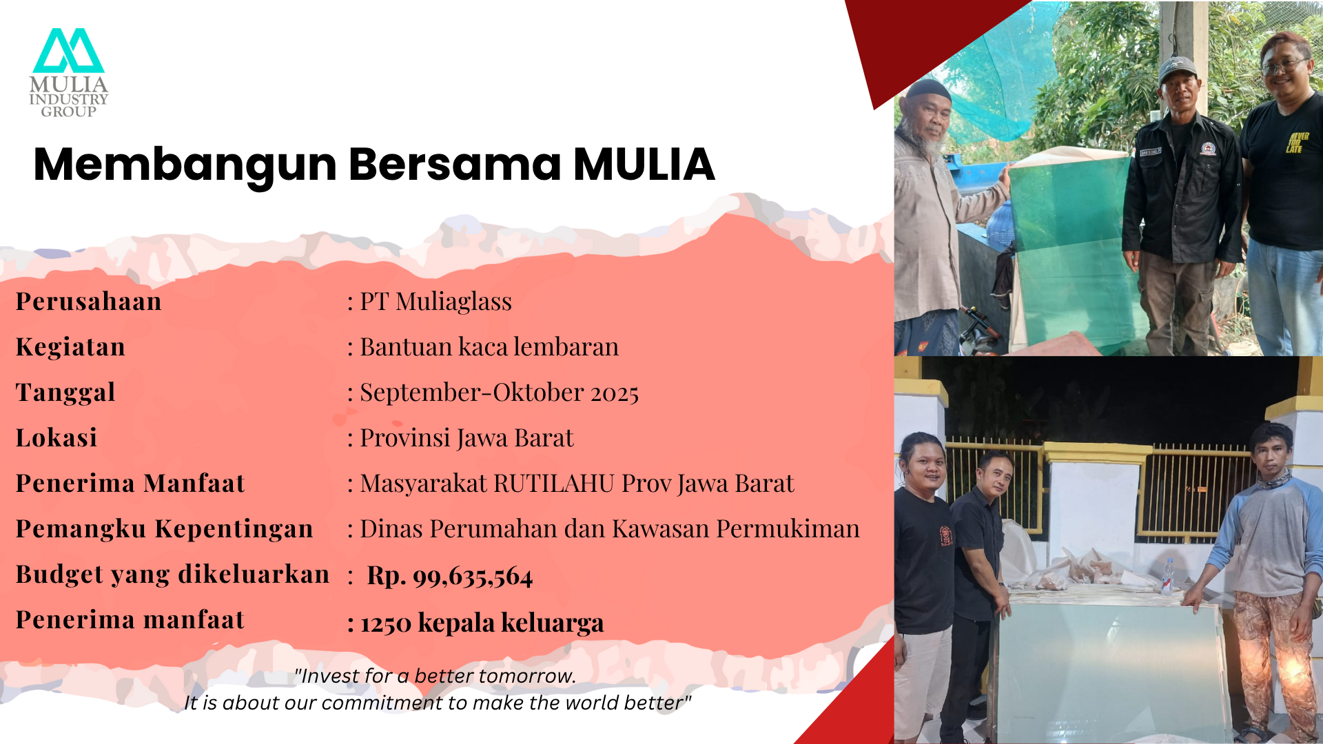 Membangun bersama mulia : Bantuan RUTILAHU